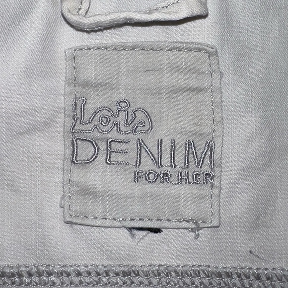 LOIS JEANS | White Stretchy Denim Jacket women’s size XS - Picture 3 of 6